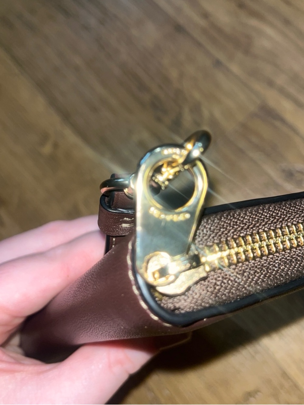 Coach Maple/Brass wallet/wristlet - Picture 5 of 6